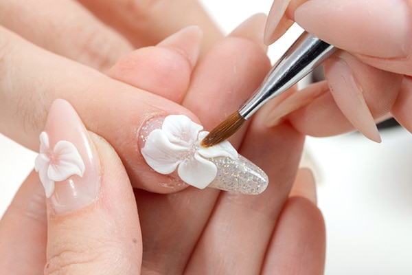 Reverse French manicure