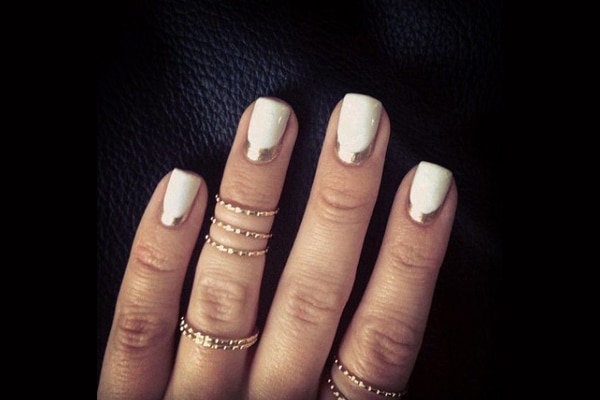 Reverse French manicure