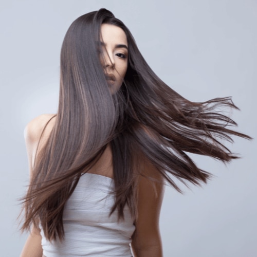 how to get silky straight hair at home