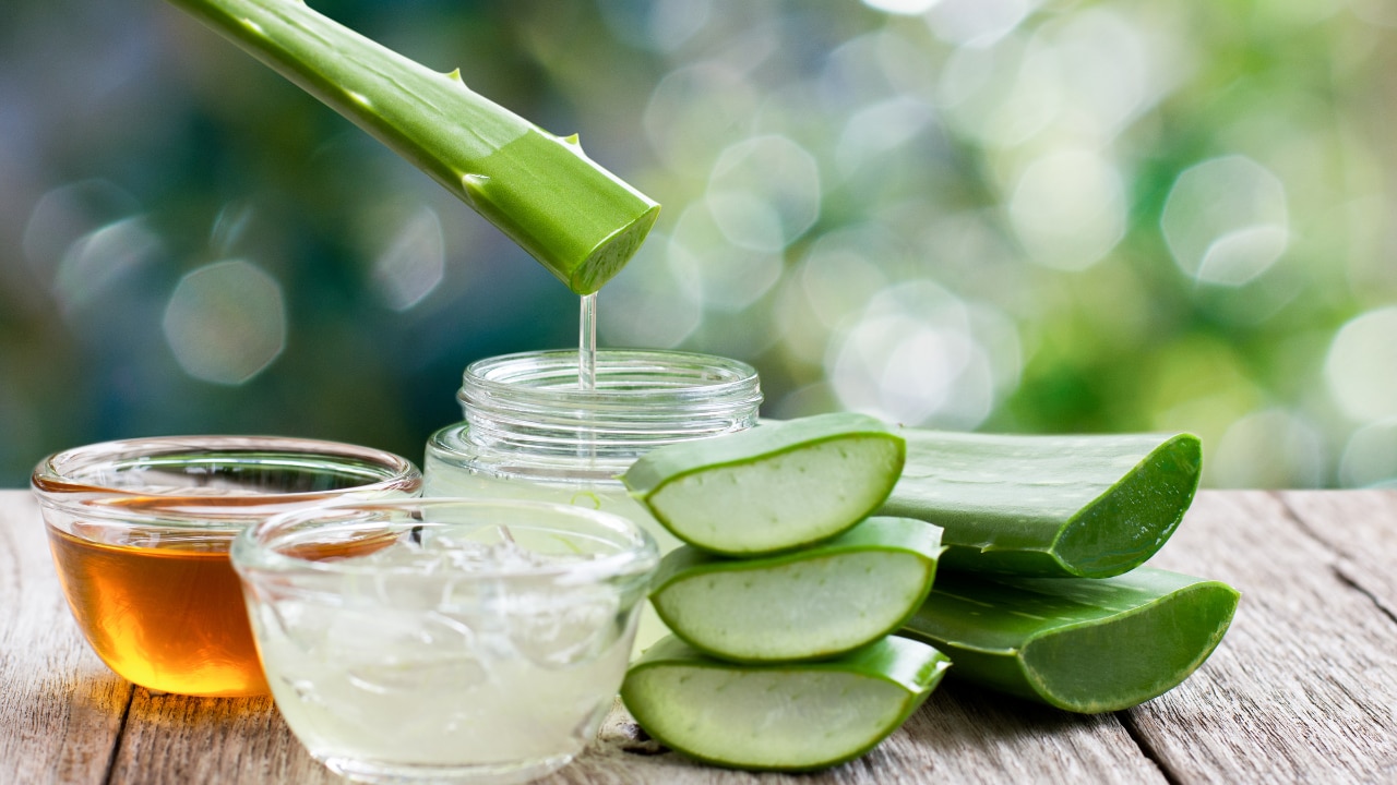 Aloe vera and honey mask