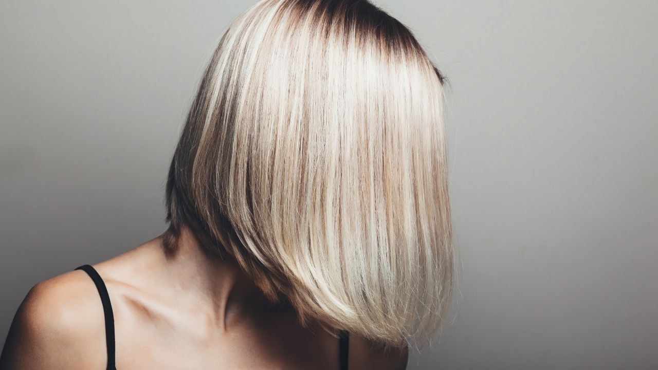 Asymmetric bob cut