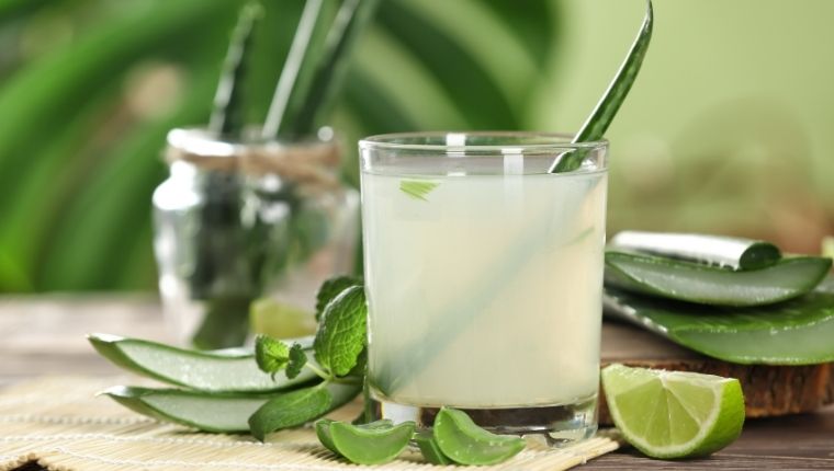 Pure aloe vera juice for normal hair
