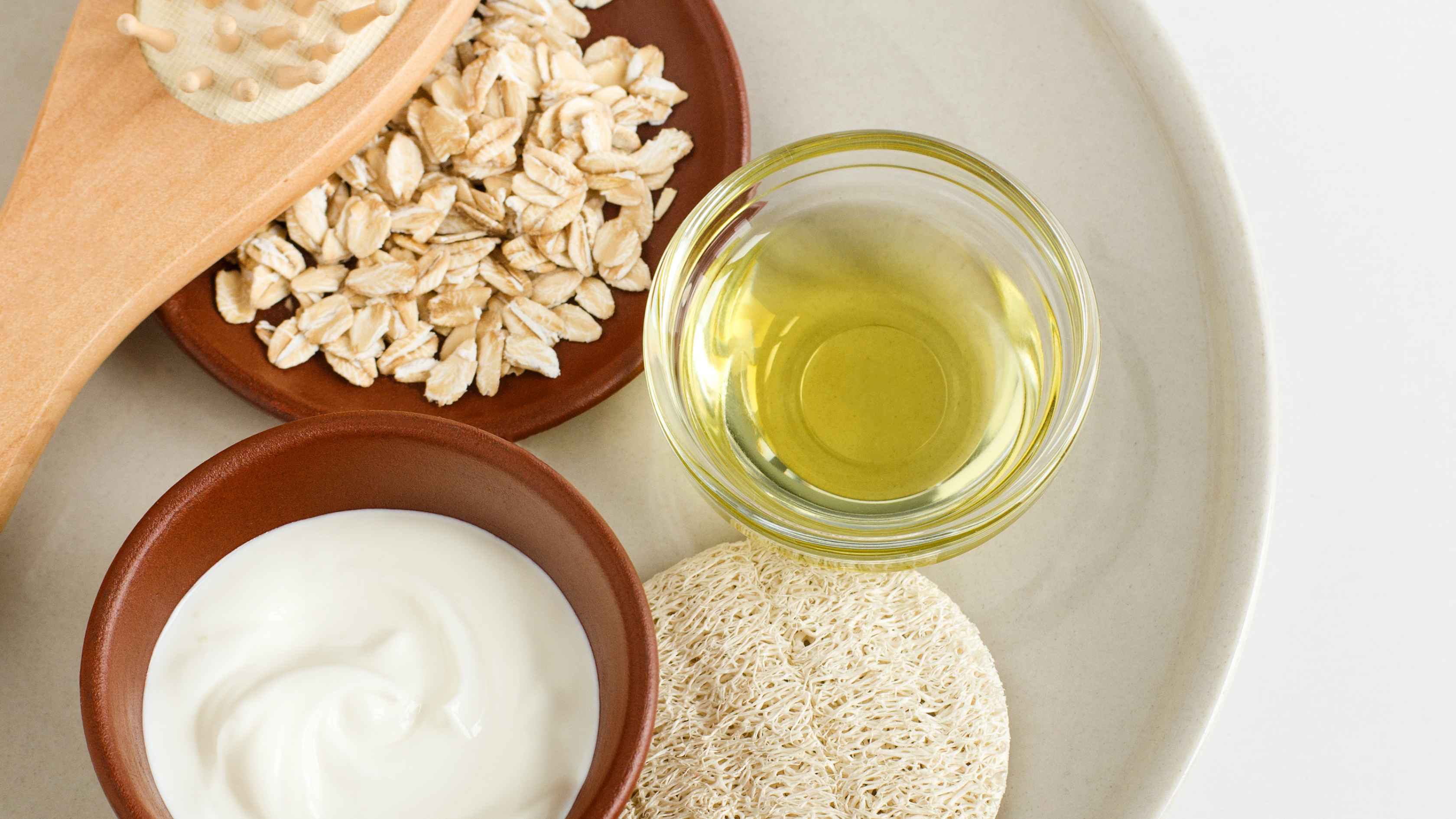 Buttermilk + oatmeal + olive oil face mask