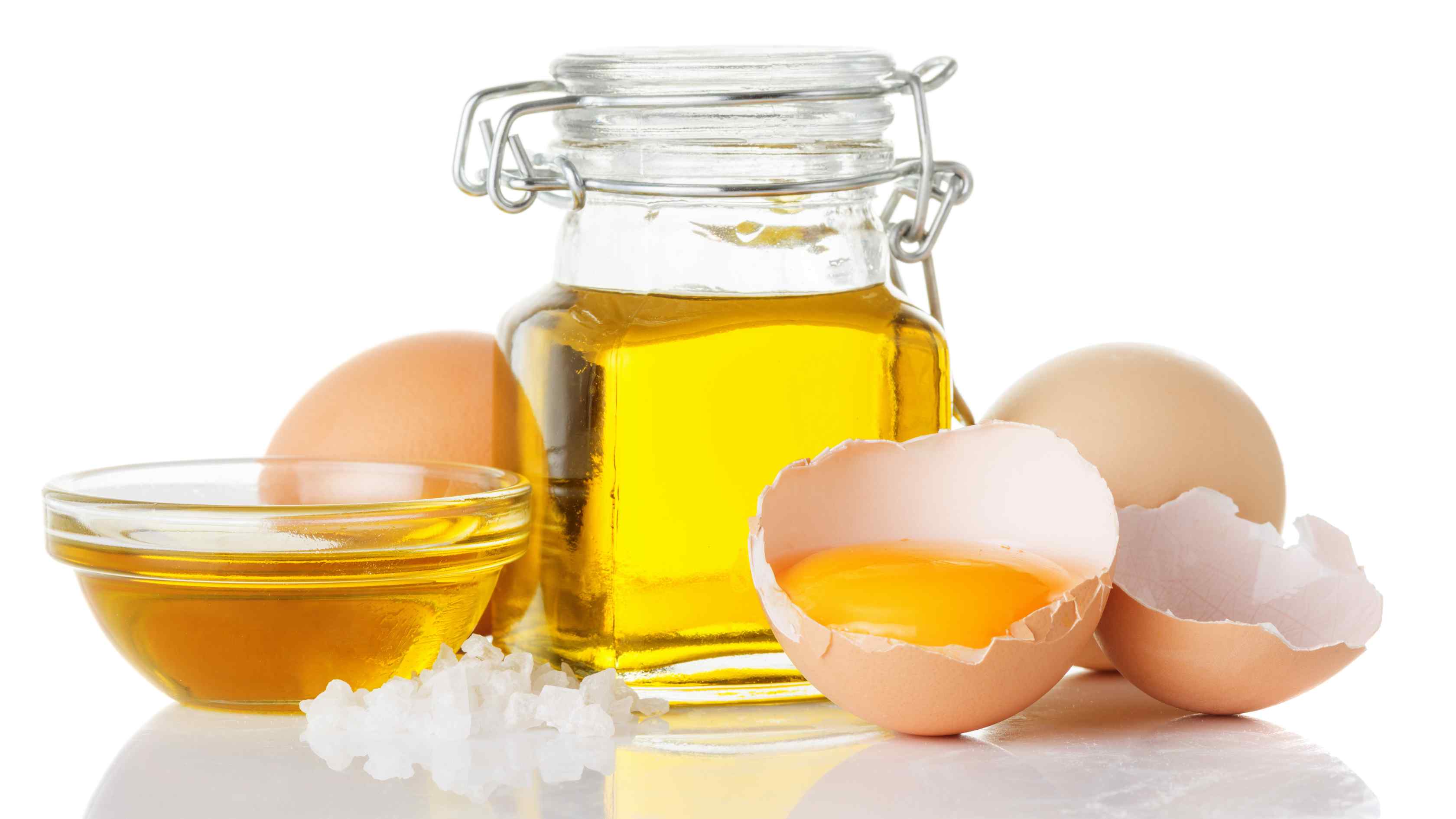 2. Eggs and olive oil conditioner
