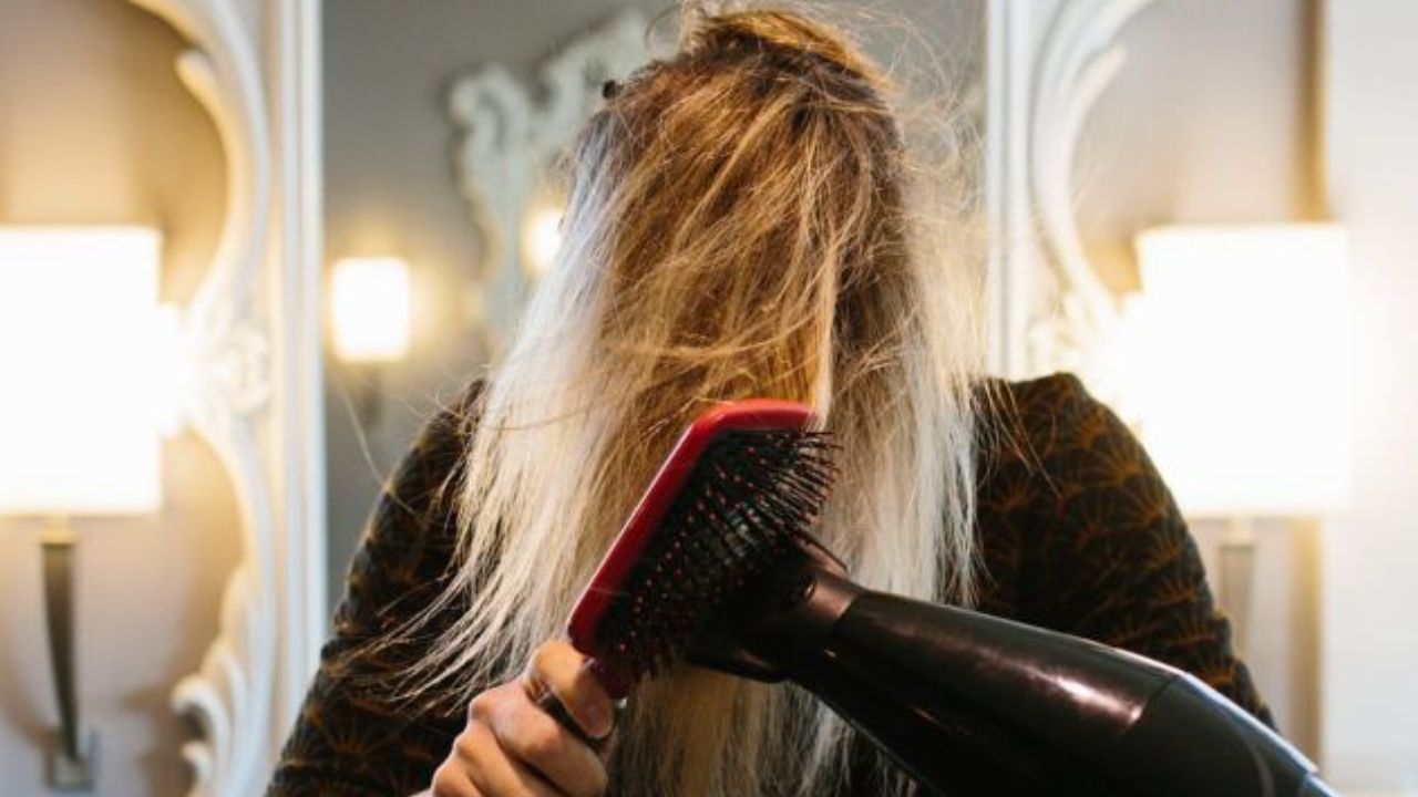 2. Blow-dry upside down