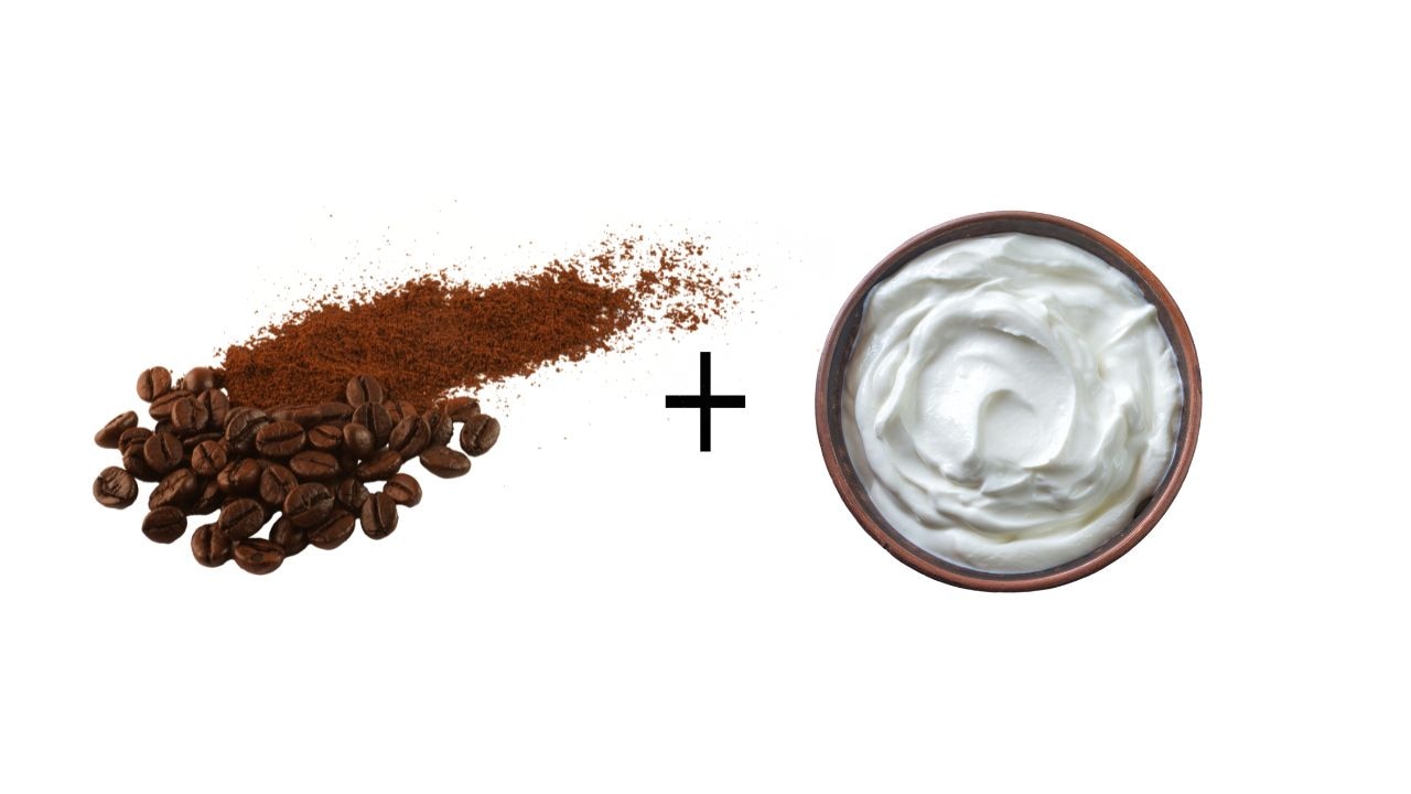 mixing coffee and yogurt