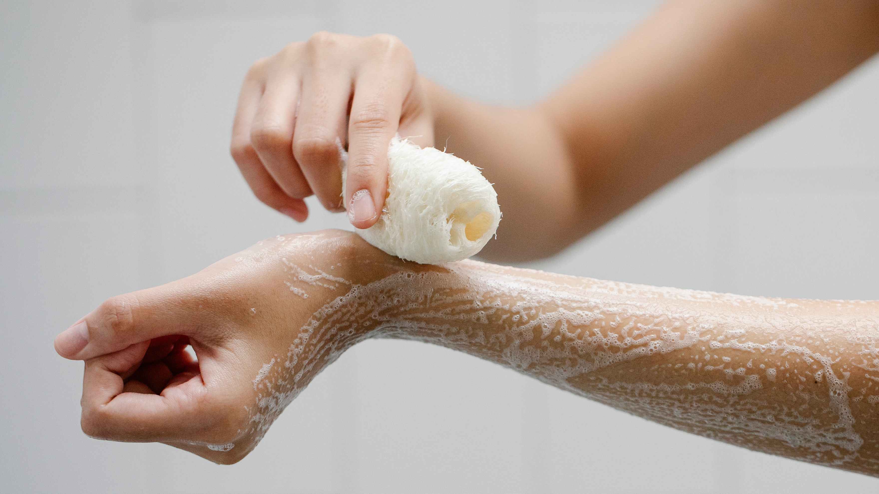 Exfoliate Gently to Remove Chlorine Build-Up