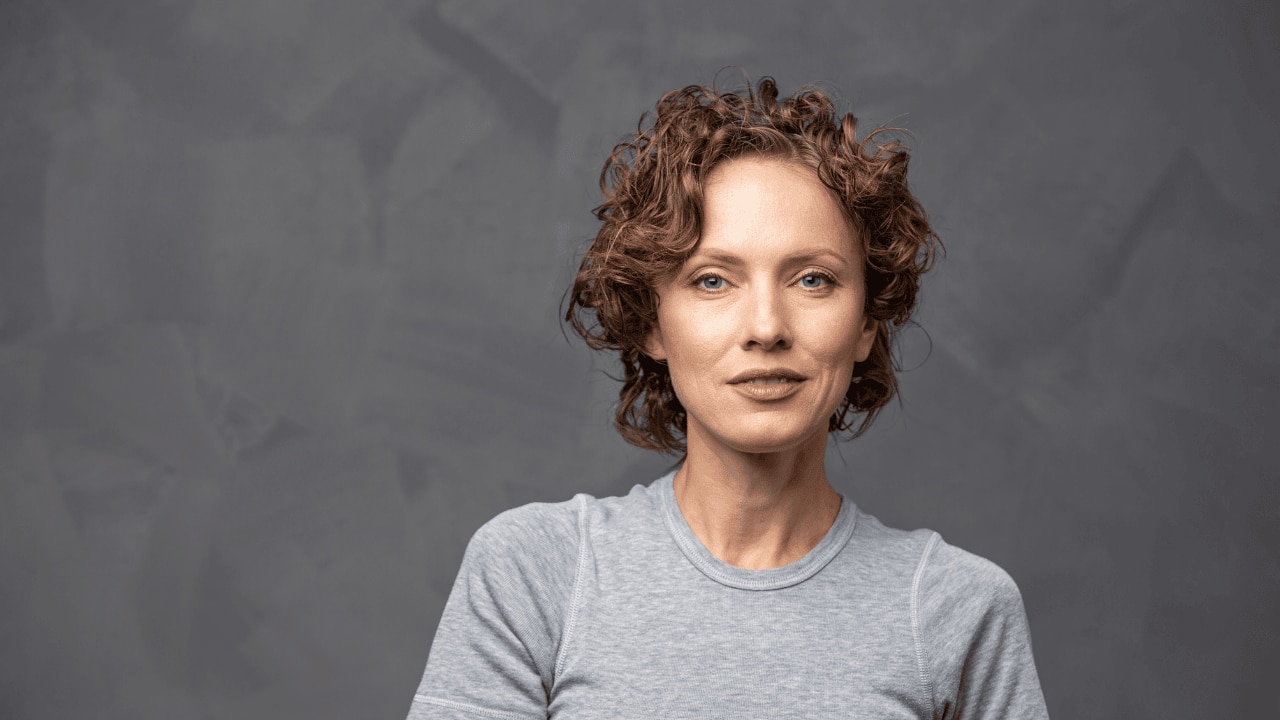 Long curly pixie cut