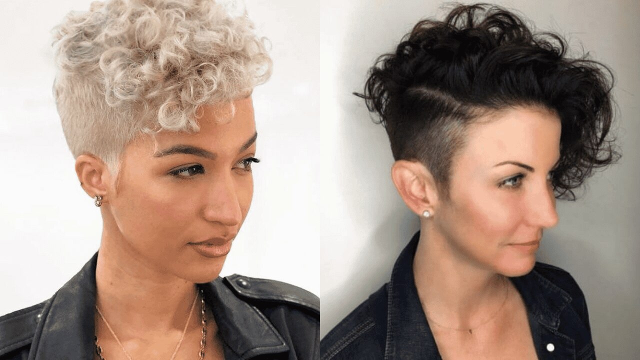 Shaved side for curly hair