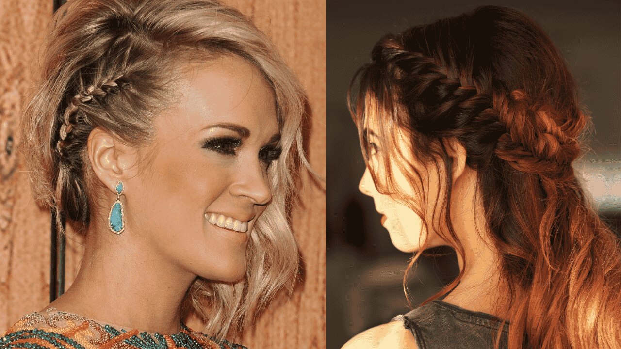 Side braid for curly hair