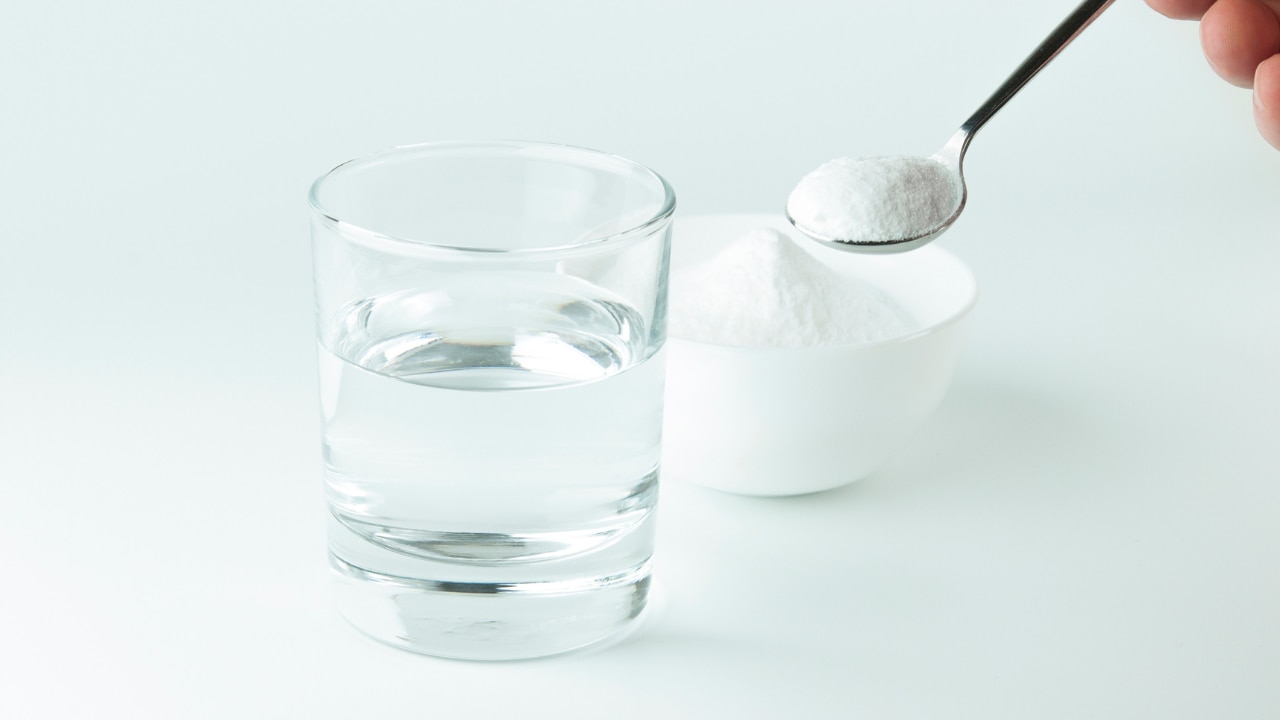 1.Water and baking soda