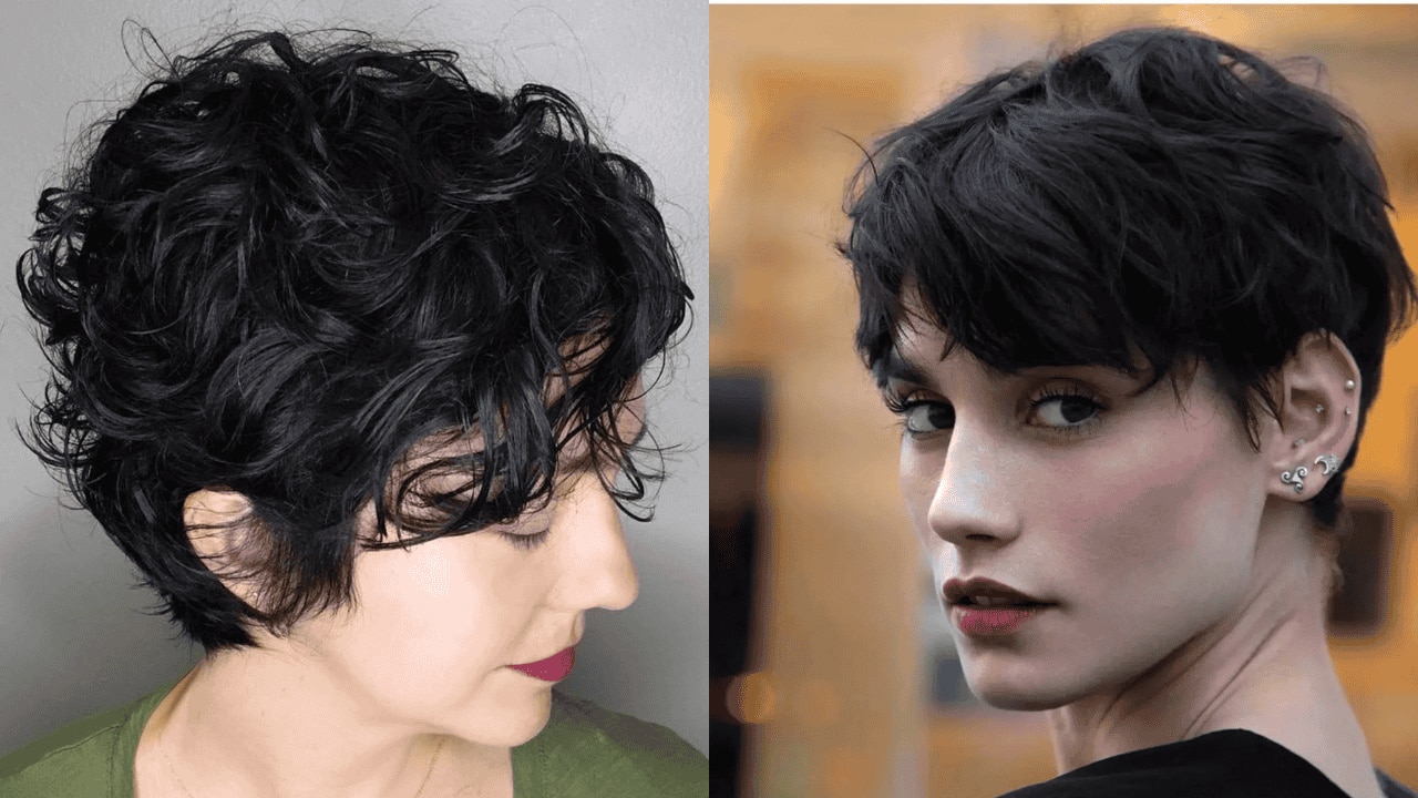 Wavy pixie for curly hair