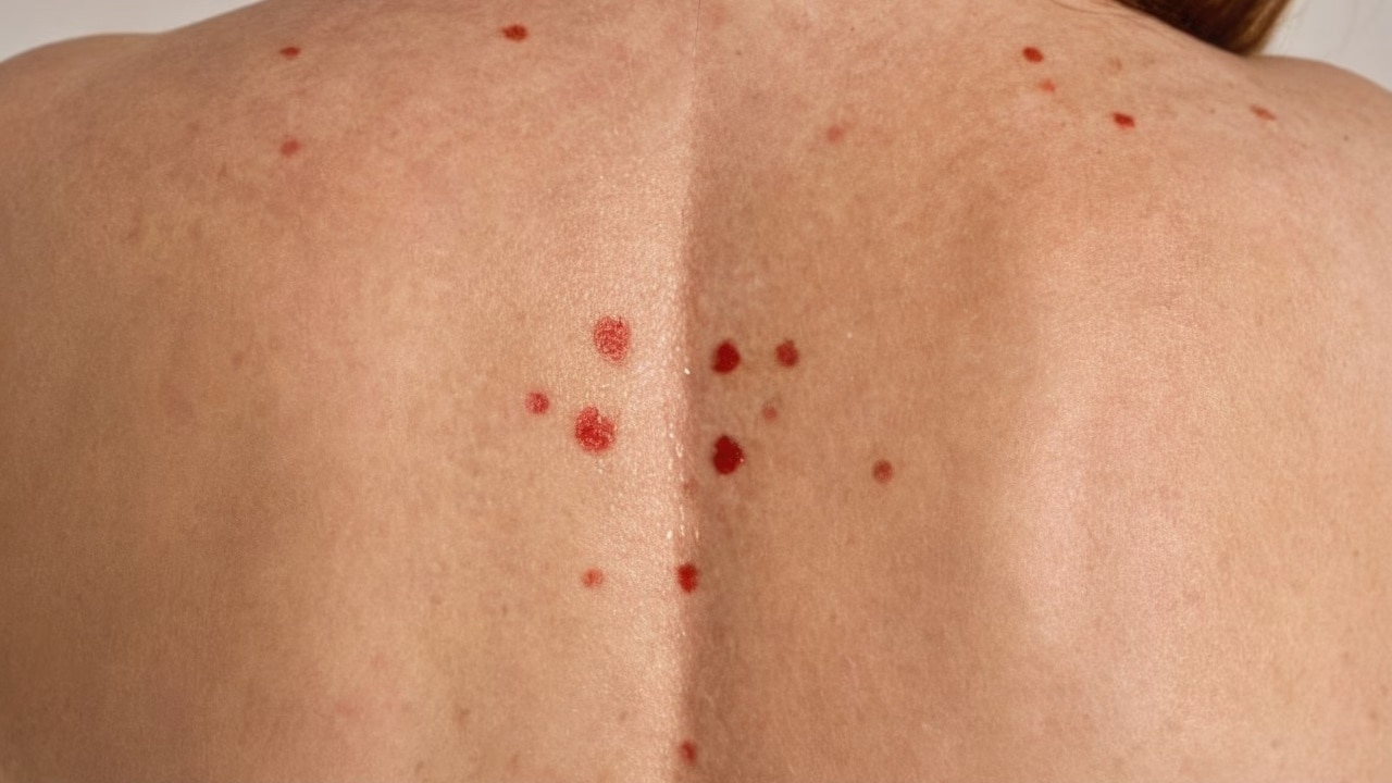 Where do cherry angiomas most commonly show up?