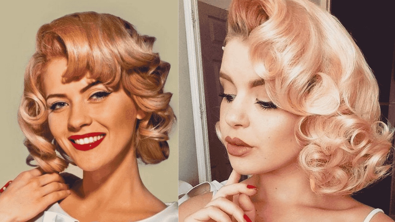 Marilyn Monroe style for curly hair