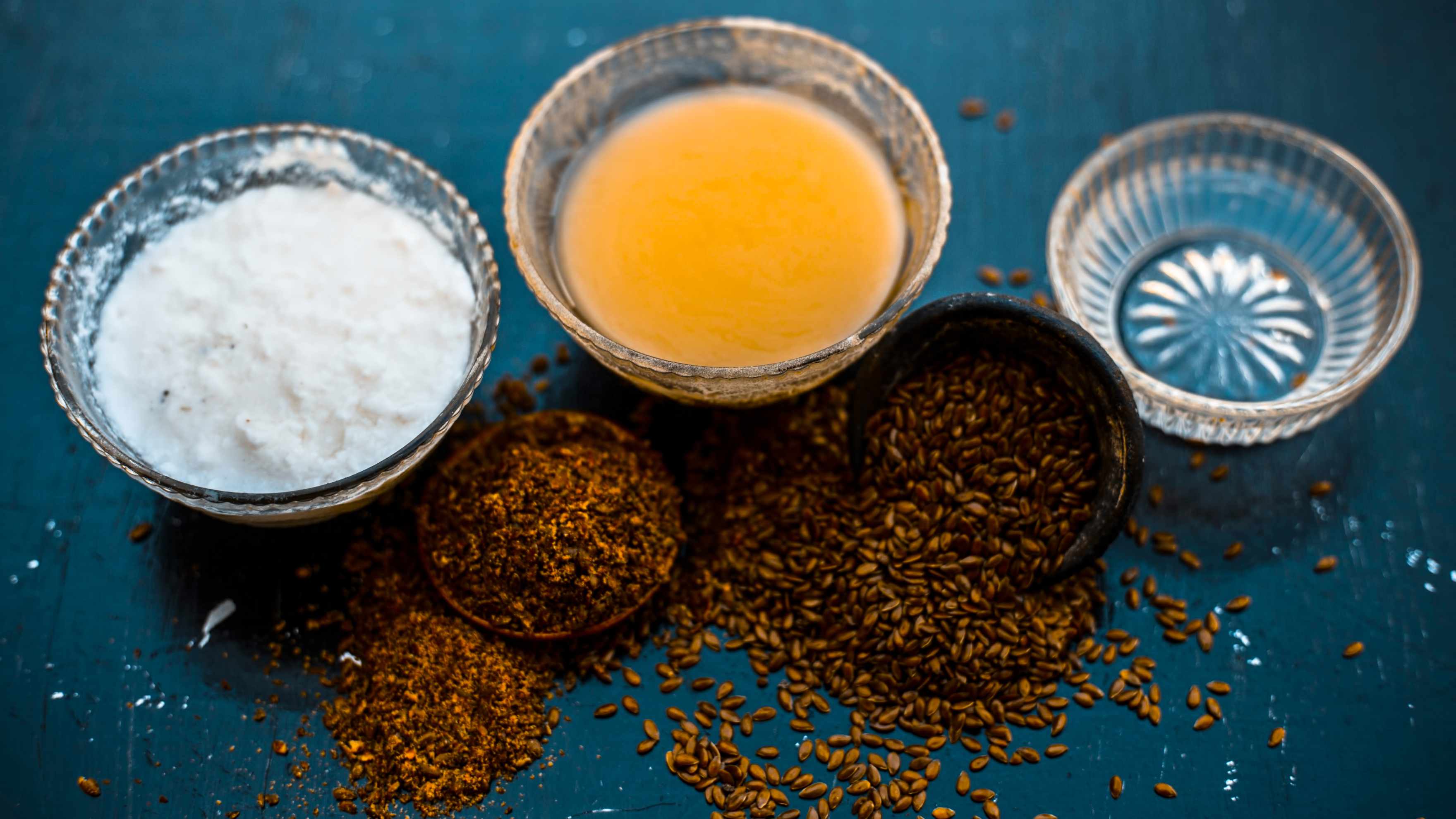 Curd + fenugreek + onion juice hair mask