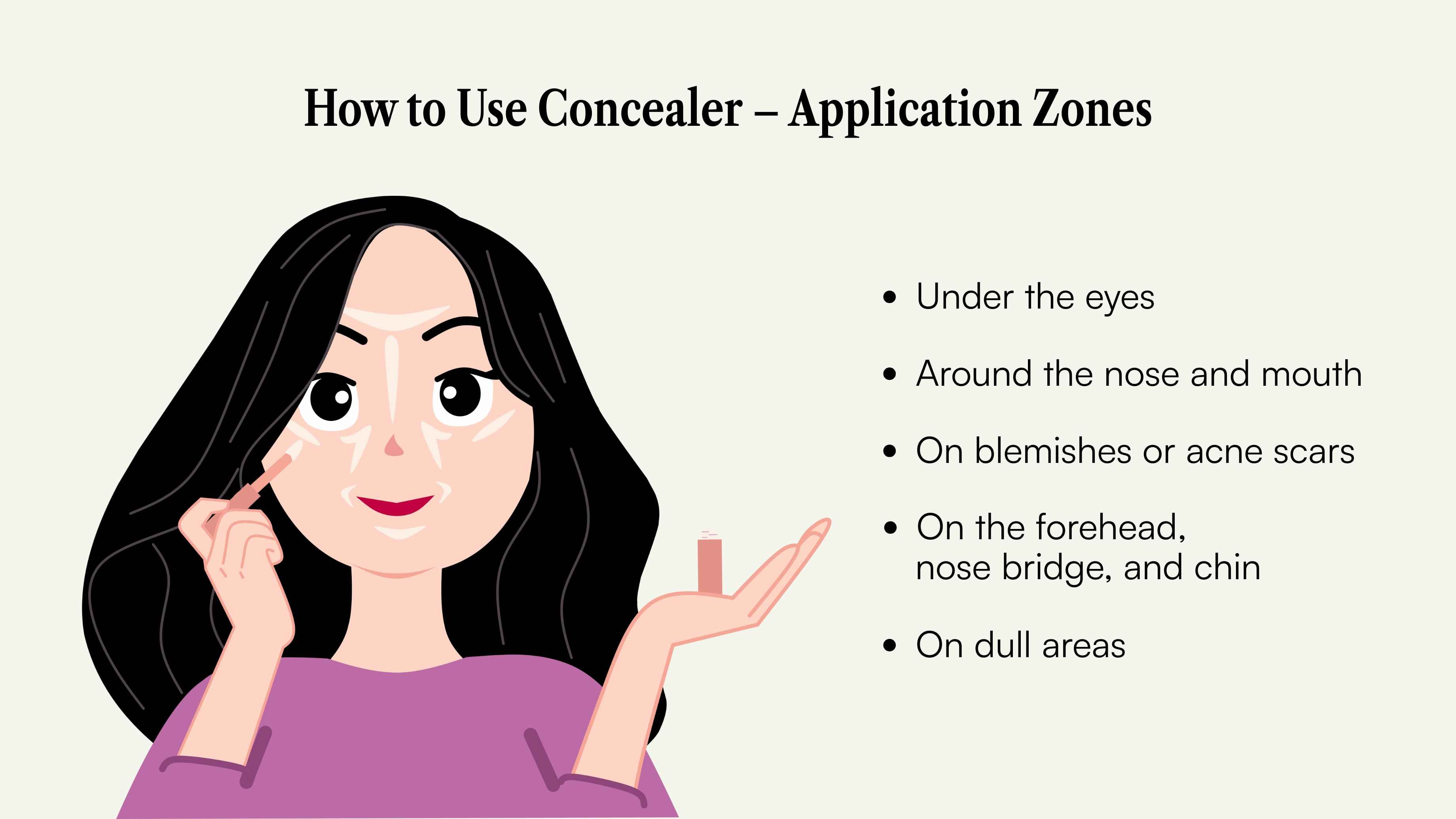 How to Use Concealer – Application Zones