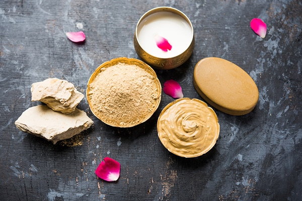 Normal skin—multani mitti + papaya +rose water