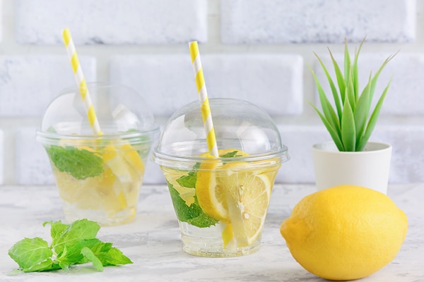 Aloe, lemon and honey detox drink