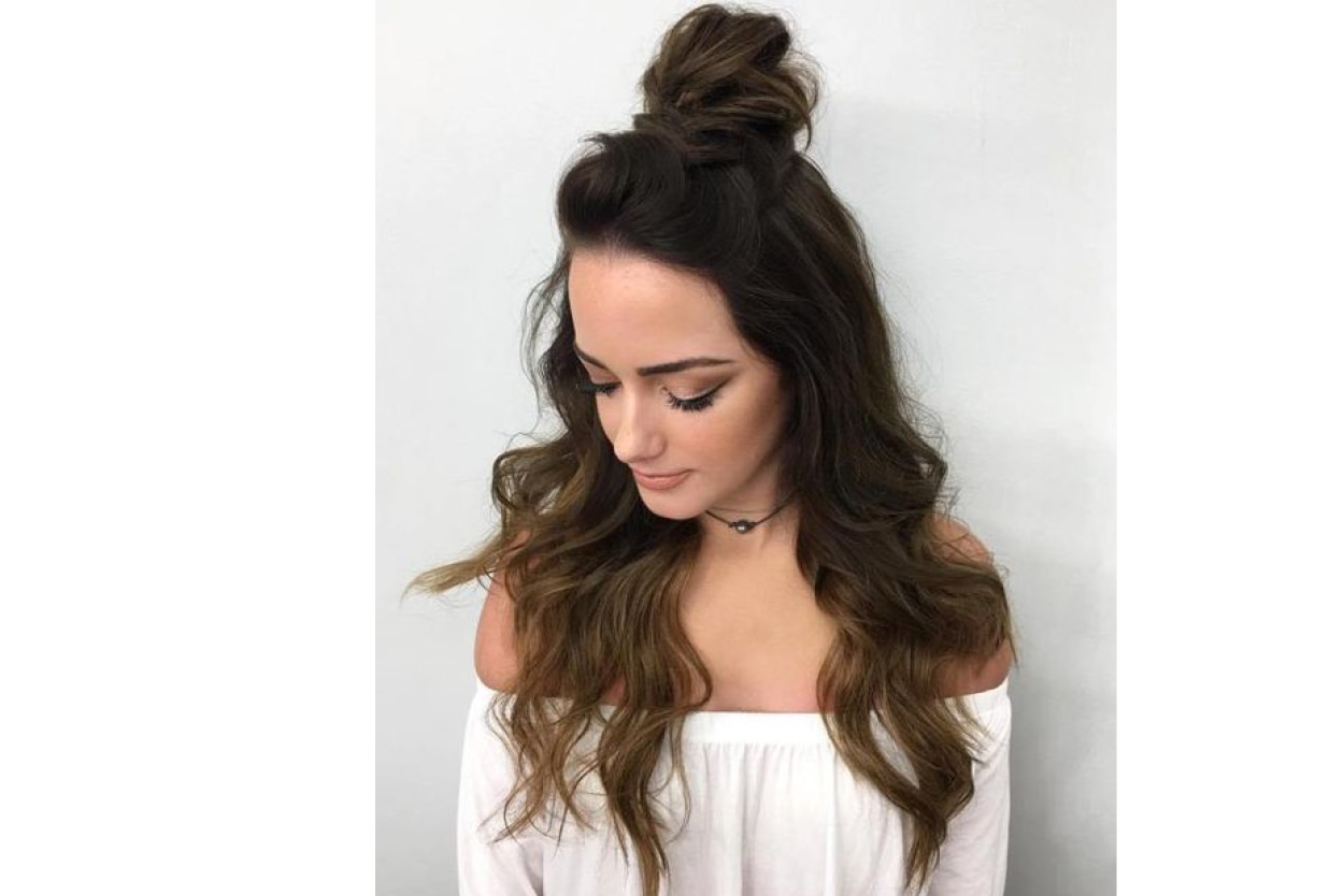 Half top knot Half top knot