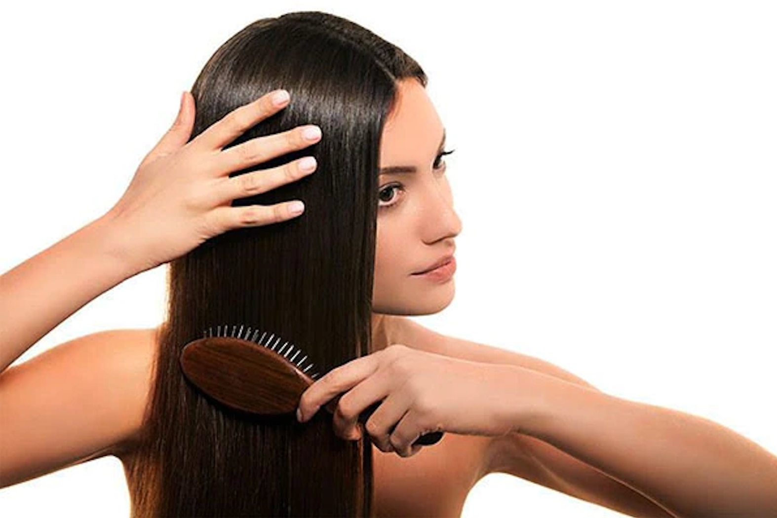 how to use a hair straightener long brown hair