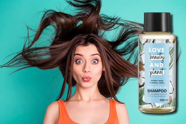 Limp and flat hair - Love Beauty & Planet Natural Coconut Water & Mimosa Volume Shampoo