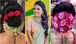 Chic floral hairstyles for brides-to-be