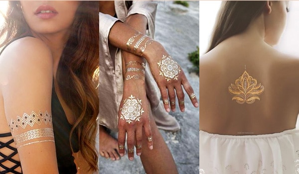 Get on board the metallic tattoo trend! 