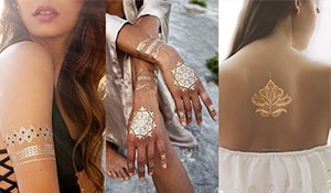 Get on board the metallic tattoo trend! 