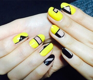 Negative space nail art