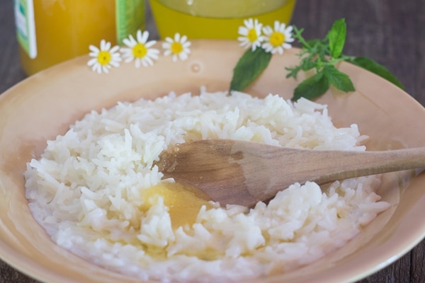 Rice and egg white mask for anti-ageing