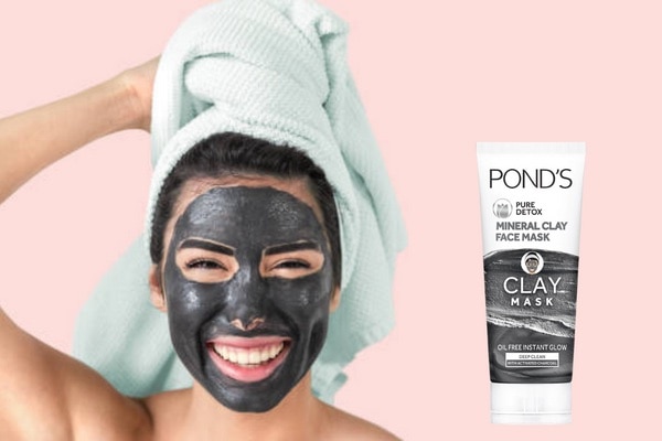 charcoal mask woman after shower charcoal mask woman after shower