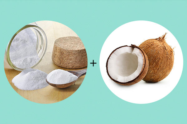 baking soda and coconut oil scrub