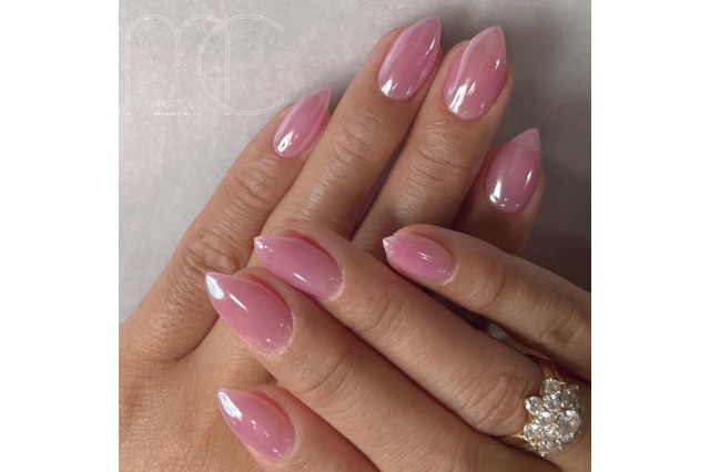 pink mani nails