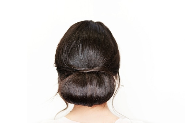 Dutch Braid with Low Messy Bun