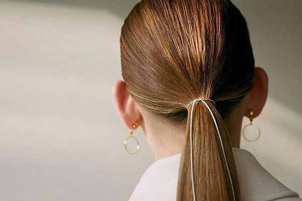 The sleek double braided buns