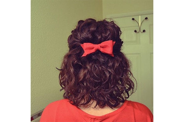 Curly knot hairstyles for short curly hair